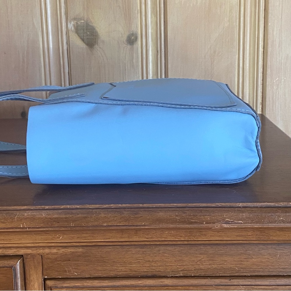 PORTLAND LEATHER GLACIAL BLUE SMALL JULIETTE TOTE - Picture 10 of 14